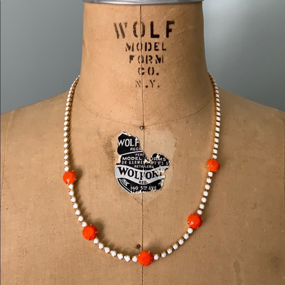 White and Orange Necklace